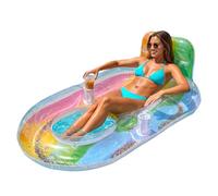 Inflatable Pool Floats | Inflatable Floating with Cup Holder | PVC Beach Floats Pool Rafts | for Beach Lake River Outdoor Travel Camping Party Summer Swimming Tanning