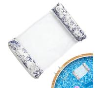 Inflatable Pool Floats,Mesh Hammock Rafts with Headrest | Sunbathing Lounge Raft Toys | for Beach, River, Swimming, Tanning, Summer, Party, Games, Vacation, Cruise, Dock, Indoor, Outdoor
