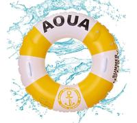 Inflatable Pool Floats, Swimming Pool Floats for Adults - Swimming Pool Float Ring with Rings for Swimming with Handle - British Style Thickened Design Pool Tubes