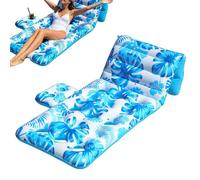 Inflatable Pool Floats with Cup Holder Inflatable Lounge Chair, Inflatable Lounge Chair for Swimming Pool | for Lake, River, Beach, Garden, Summer Party, Travel, Outdoor, Camping