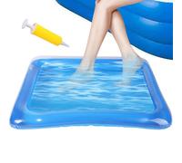 Inflatable Pool Foot Bath, Large Capacity Pool Foot Basin with Inflator, Portable Stain Removal Feet Soaking Bucket, Non-Slip Round Rectangular Footbath Bowl, for Pools & Hot Tub Accessories