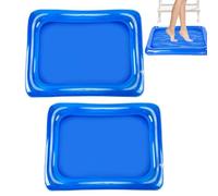 Inflatable Pool Foot bath, Portable Foot Wash Basin, Water Bucket | 2PCS Travel Bowl, Feet Washing Tub, Foot Bath Tray at the Pool Entrance, Accessories for Travel Bathroom Beach Toilet