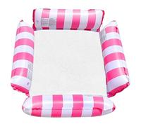 Inflatable Pool Hammock Chair for Adults - 4-in-1 Floating Lounger with Back Support - Heavy Duty Water Float for Pool, Lake & Beach - Pink