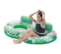 Inflatable Pool Hammock, Water Float Lounger, PVC Air Mattress Bed, Green, Versatile Seat Design with Headrest Support, for Travel Parties Backyard Amusement Park Use