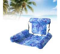 Inflatable Pool Lounge Chairs, Folding Portable Pool Floats Chairs, Pool Floats Chairs for Adult Heavy Duty, Multipurpose Water Sofa Backrest Chairs for Party Summer Beach Fun (Blue)