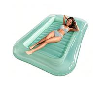 Inflatable Pool Lounger - Foldable Water Float with Ergonomic Design and Headrest Support | Comfortable Floating Chairs by the Pool, Lake, Camping | Perfect for Travel, Summer, Family Celebration