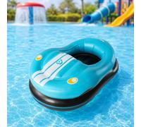 Inflatable Pool Lounger, Motorized Electric Bumper Boat for Adults with 46W Thruster, 360° Joystick Steering, 2 x 2600mAh Batteries, 265 lb Support for Summer Pool Fun Blue