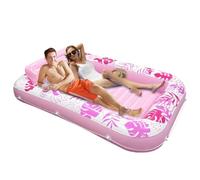 Inflatable Pool Lounger with Cup Holder & Headrest for Adult Summer