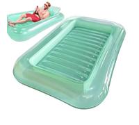 Inflatable Pool Loungers - Swimming Pool Float Chair, Foldable Lounger Bed | Poolside Summer Camping Vacation Float, Ergonomic Curved Pools Lounger with Adjustable Headrest, Travel Vacation Poolchair