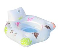 Inflatable Pool Mattress | Inflatable Pool Mattress 2 Cup Holders Backrest LED Solar 120 x 120 cm PVC for Pond Beach Party Night Lighting Colorful Compact Transport
