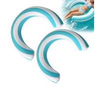 Inflatable Pool Noodle - 2 Pieces Curved Inflatable, Summer Pool Accessories for Leisure, Versatile Buoyancy Aid with Soft-Touch Material, Water-Lounge Set for Floating Relaxing and Drifting