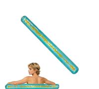 Inflatable Pool Noodle - For 48 Inch Transparent Pink Vinyl Confetti, Thick Portable Pool Floating Ring, Sparkly Giant Logs | Funny T