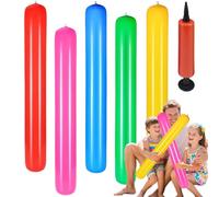 Inflatable Pool Noodle - Quick Inflating Float, Compact Dimensions, Travel Floating Stick, Cheerful, Relaxing Lake Excursion Tubes, Thick Summer Water Toy Set Made of PVC, Water Resistant