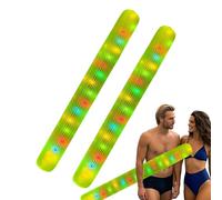 Inflatable Pool Noodles - Blow Up Pool Swimming Noodles, Pools Buoyancy Sticks With Lights, Inflatable Swim Sticks For Pools, Giant Outdoor Water Float For Swimming Beach Lake Party
