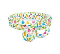 inflatable pool set Fish Bowl 132 x 28 cm 3-piece