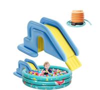 Inflatable Pool Slide - Fun Outdoor Game Anti-Rocking Water Playground | Inflatable Slides For Ground And Buried Pools