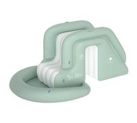 Inflatable Pool Slide, Safe & Fun Cute Thickened PVC Anti-Rollover Waterflood Inflatable Water Slide for Kids Outdoor, Indoor, Backyard