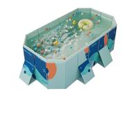 Inflatable Pool Swimming Pool Foldable Frame Paddling Pools Thickened Wear-Resistant Outdoor Non-Inflatable Summer Water Game For Family(Dark Grey)