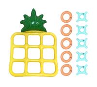 Inflatable Pool Toss Game Set, Floating Pineapple-Shaped Aqua Board With Toss Rings, Fun Aqua Toy, Uniquely Featured, Made From Excellent Pvc Material, 31.89x21.65inches