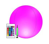 Inflatable Pool Toys - LED Illuminated Beach Balls, Waterproof Glow Balls | Remote Control Control Pier Infulsible Inflatable Light Ball with Color Changing LED PE