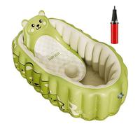 Inflatable - Portable Cartoon Travel Bath Seat with Pump, No-Slip Shower | Foldable Accessory for Bathroom Beach Home