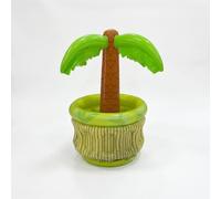 Inflatable Portable Ice Bucket Beverage Chiller Tub Bin PVC Construction Reusable Design Leak Resistant suitable for terrace relaxation lawn games, Inflatable Palm Tree Ice Bucket
