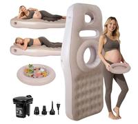 Inflatable Pregnancy Pillow with Belly & Head Hole, Prone Pregnancy Pillow for Stomach Sleepers, Belly Pillow Pregnancy Mattress for Pregnant Women, Maternity airbed Pool Float for Tummy Massage