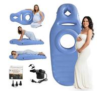 Inflatable Pregnancy Pillow with Electric Air Pump, Yoga Mat for Pregnant Women with Hole, Flocked Thick PVC Air Mattress, Pregnancy Pillow for Lying on the Stomach