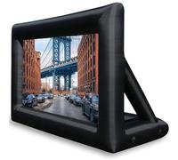Inflatable Projector Movie Screen for Outdoor, One-Piece Design，Mega Theater Screen Outdoor Portable Blow Up Projector Screen with Air Blower for Family Movie Nights,20ft