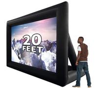 Inflatable Projector Screen, 16ft HD Double-Sided Outdoor Movie Screen with Blower for Backyard Parties and Home Theaters