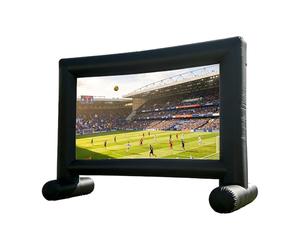 Inflatable Projector Screen, Outdoor HD Movie Screen Supports Front & Rear Projection, Portable Blow-up Screen for Backyard Garden Camping with Wind Ropes(20FT)