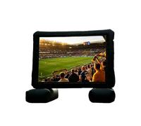 Inflatable Projector Screen, Portable Foldable Outdoor Movie Screen Supports Front & Rear Projection, Ideal for Garden Backyard Party, Sports & Camping(17FT)