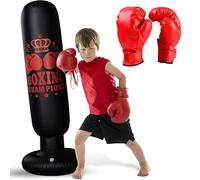 Inflatable Punching Bag, 160CM Standing Ninja Boxing Bag for Kids, With Boxing Gloves, Immediate Bounce-Back, For Practice Karate Taekwondo