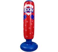 Inflatable Punching Bag, 49.2 in Tall PVC Kick Boxing Bag, Standing Tumbler with Thickened Base, Fun Boxing Toy for Practice, Exercise, Emotional Comfort