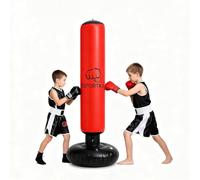 Inflatable Punching Bag,with Stable Water Base, Indoor Active Play Equipment For Boxing Bag Free Standing Target Kick MMA Karate Tumbler Column Sandbags Reflex Training Fitness Exersise(170CM)