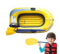 Inflatable PVC Boat, Thickened Resistant Folding Boat, Lightweight Compact | Raft, durable fishing and recreation boat 1/2 person, inflatable boat with Río Lago beach seat