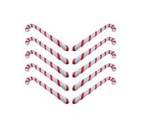 Inflatable PVC Christmas Cane Decorations Set of 10 - Festive Red, Green & Blue Santa Cane Props for Nativity Scenes, Holiday Parties, Home & S(Green)