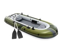 Inflatable PVC Fishing Boat, With 3 Air Chambers | 2-4 Person Design Portable Canoe