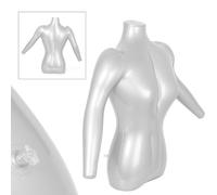 Inflatable PVC Ladies Mannequin Torso with Arm, Half Body Display Model for Retail and Exhibits, Lightweight Portable Design, 71cm H x 45cm W, Suitable for Museums and Travel Displays