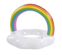 Inflatable Rainbow Cloud Shape Swimming Ring Fun Swim Pool Water Float RAFT for Beach and Garden