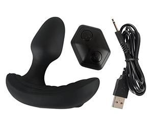 Inflatable + Rc RC + Vibrating Butt Plug Black One Size