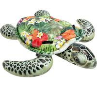 Inflatable Realistic Sea Turtle Ride-On - Multicolored Pool Float with 2 Handles