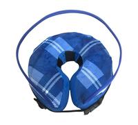 Inflatable Recovery Dog Collar Lattices Print Dog Collar Soft Padded For Large Media Canines Post Surgeries