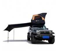 Inflatable Rooftop Tent for Camping, Roof Top Truck Tent with Detachable Mattress&Ladder, Easy Setup Blow Up 2-3 Person Canvas Roof Tent for Car SUV Jeep Van
