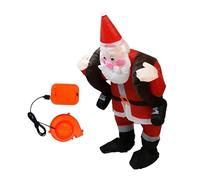 Inflatable Santa Costume - Waterproof Blow Up Cosplay Jumpsuit for Festive Celebrations, Eye-Catching Design with Built-In Fan, Santa Suit for Family Gathering Events Performances, Red Polyester,