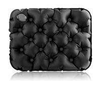 Inflatable Seat Cushion for Airplane, 40*30*5cm Portable Blow up Travel Seat Mat with Storage Bag, Lightweight Waterproof Comfort Pad for Adult Air Flights Stadium Camping Pressure Relief (Black)