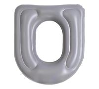 Inflatable Seat Cushion for the Bathroom - Portable Comfort with Base Non-Slip PVC Surface Hygienic Insulation for Toilet Guest Toilet on the Go (Grey, 41 x 37 cm)