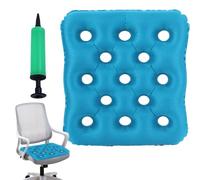 Inflatable Seat - Portable Air Pad | Foam Free Mat for Breathable Waffle Tpu | Lightweight Pressure Under Coasters | Adjustable Comfort Seats 100 kg | Office Viag