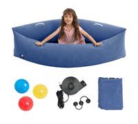 Inflatable Sensory Pea pod Chair for Kids, Sensory Toy for for Autism, 152cm ADHD Chair with Handle, Tear-Proof PVC for Safe Rocking & Relaxation, Includes Electric Air Pump & 3 Spike Sensory Balls