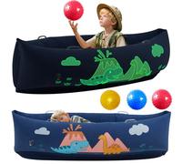 Inflatable Sensory Pea pod Chair for Kids with Glow-in-the-Dark Dinosaur Figure, 152cm ADHD Chair with Handle, Tear-Proof PVC for Safe Rocking & Relaxation, Includes Electric Pump & 3 Sensory Balls